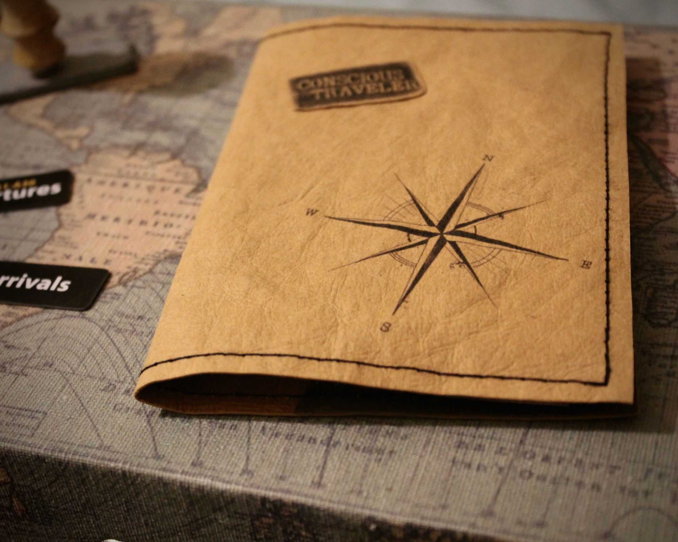 Passport Holder - vintage seam detail by Nesia_eARTh